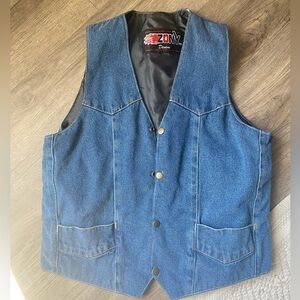 Vintage Zony Blue Denim Western Vest